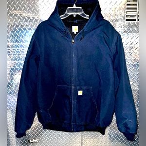 Carhartt Navy Duck Mesh Lined Hoody style Jacket